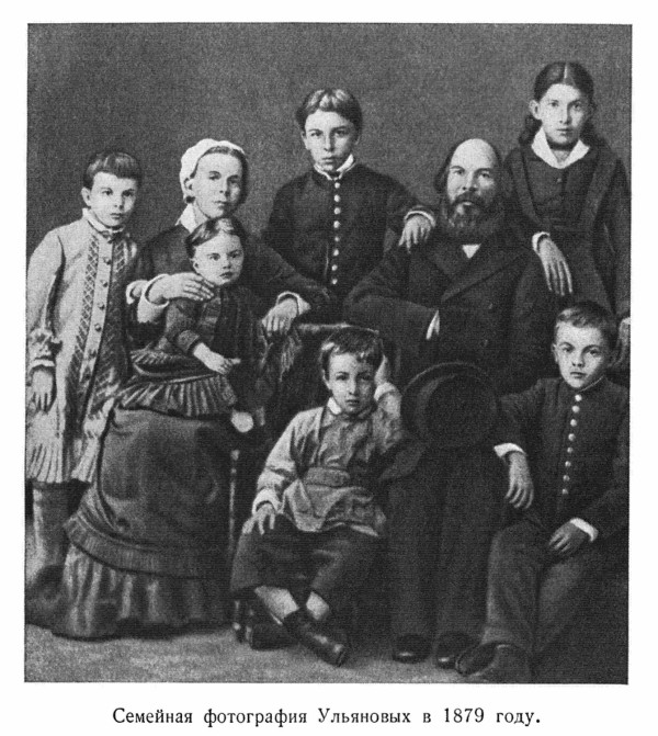 Семейная фотография Ульяновых в 1879 году